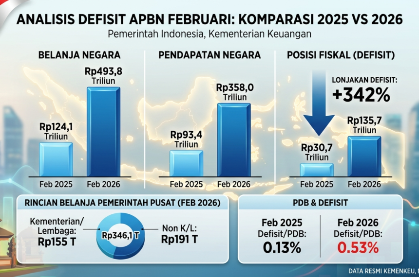 Gambar Defisit APBN Februari 2026
