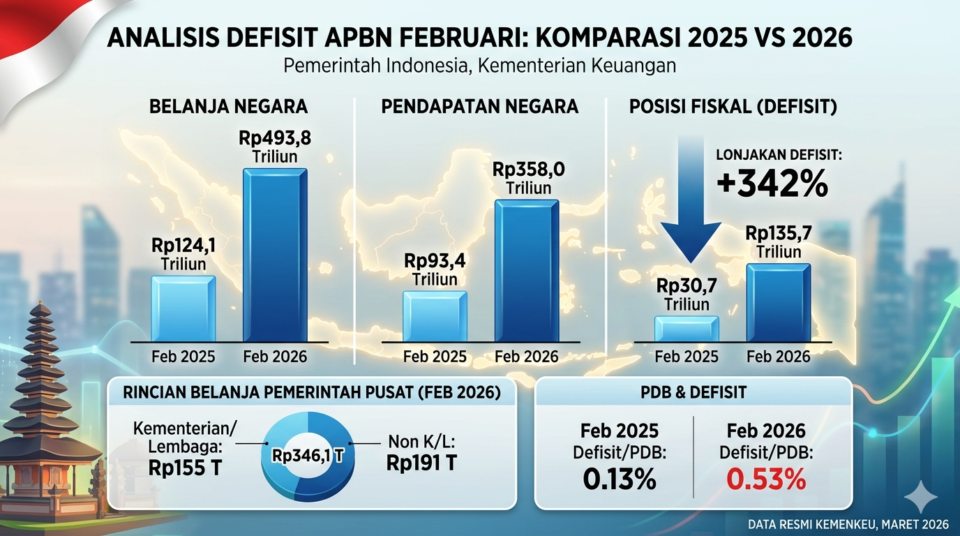Gambar Defisit APBN Februari 2026