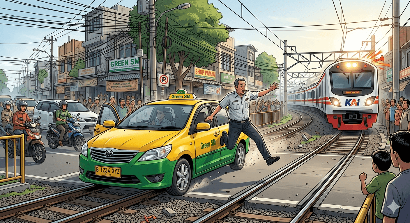 Gambar ilustrasi Kecelakaan Kereta Api Bekasi